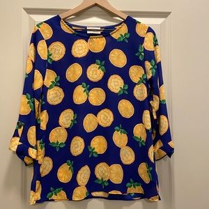 Everly Orange Print Top